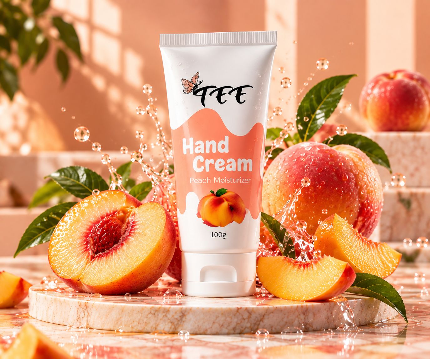 Peach Hand Cream, 100 g.